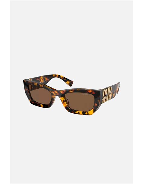 miu miu cat eye havana|Miu Miu Women's Acetate Cat Eye Sunglasses .